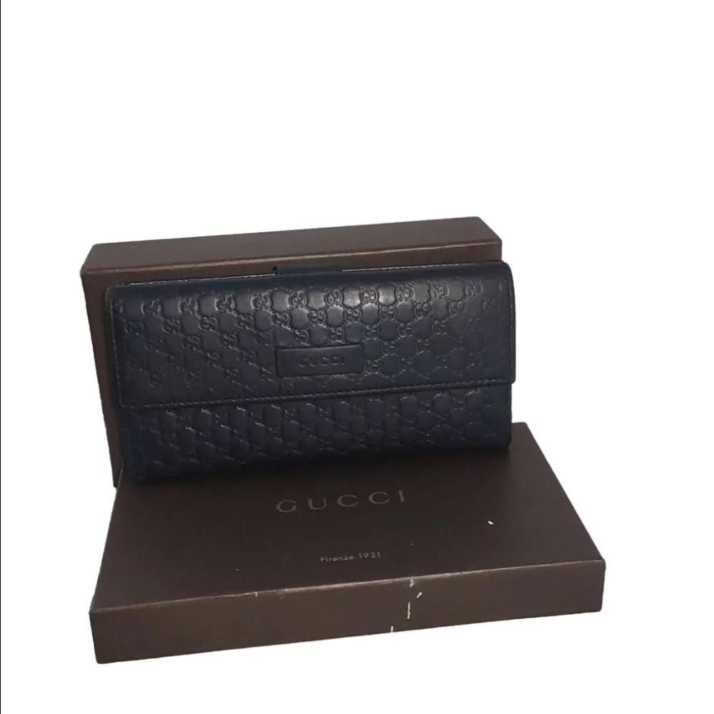 MICROGUCCISSIMA SOFT‎  CODE  449393- BMJ- 2773 MARGAUX BLUE WALLET - Picture 6 of 6